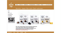 Desktop Screenshot of amann-kaffee.at